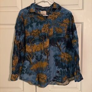 Sezane Max Shirt - Sézane X Inoui Editions Fontainebleau Blue - Size 4